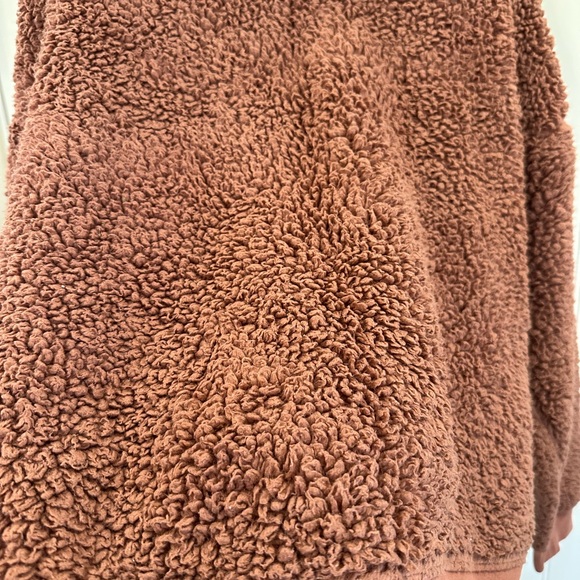 Cozy Burnt Orange Sherpa Sweater - Picture 4 of 4